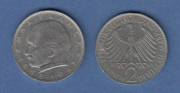 Bundesrepublik Kursmünze 2 Mark Max Planck 1963 J - Autres & Non Classés