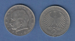 Bundesrepublik Kursmünze 2 Mark Max Planck 1966 G - Autres & Non Classés