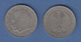 Bundesrepublik Kursmünze 2 Mark Max Planck 1967 F - Sonstige & Ohne Zuordnung