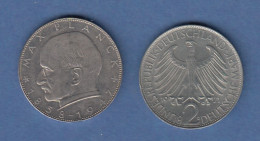 Bundesrepublik Kursmünze 2 Mark Max Planck 1971 D - Otros & Sin Clasificación