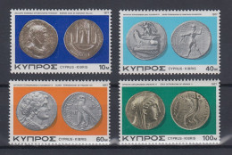 Zypern 1977 Sondermarken Antike Münzen  Mi.-Nr. 468-471 Satz Kpl. **  - Sonstige & Ohne Zuordnung