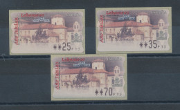 Spanien ATM, Kloster Lebaniego, Druck Epelsa, Mi.-Nr. 46.1  Satz 25-35-70 ** - Nuovi