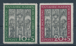 Bundesrepublik 1951, 700 Jahre Marienkirche Lübeck, Mi.-Nr. 139-140 ** - Unused Stamps