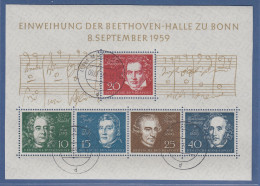 Bundesrepublik 1959 Beethovenblock Mit ET-Tages-O München, Top-Qualität !  - Usados