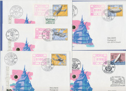Norwegen Frama-ATM 1978, 5 Briefe Von Der NORWEX80 Mit Allen Aut.-Nr. 1-5 (1) - Automatenmarken [ATM]
