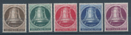 Berlin 1951, Glocke, Klöppel Links, Kpl. Satz Mi.-Nr.75-79 ** - Ungebraucht