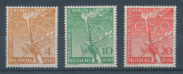 Berlin 1952, Vorolympische Festtage, Mi.-Nr. 88-90 ** - Ungebraucht