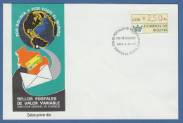 Bolivien Klüssendorf ATM *2,50 Bs Auf Amtlichem FDC 2.3.89 - Bolivia