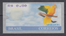 Brasilien ATM Ararajuba, Mi.-Nr. 8, Einzelwert R$ 0,80 ** - Franking Labels