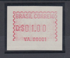 Brasilien ATM VA.00001 Aus OA Als GUMMIDRUCK, Wertstufe 01,00 Cr$ ** - Franking Labels