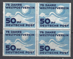 Alemania Zona Sovietica  59 ** MNH. 1949. Bloque De 4 - Ungebraucht