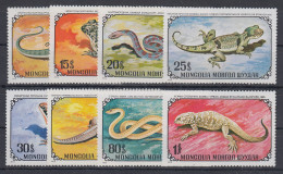 Mongolei 1972 Amphibien Und Reptilien Mi.-Nr. 712 - 719 **  - Mongolia