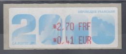 Frankreich LISA-Sonder-ATM BIENNALE DE PARIS, 2000, Wert 2,70 FRF / 0,41 EUR ** - Otros & Sin Clasificación
