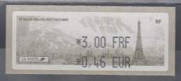 Frankreich LISA-ATM Herbstsalon Paris, 2001, Wert 3,00 FRF / 0,46 EUR ** - Other & Unclassified