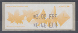 Frankreich LISA-Sonder-ATM Herbstsalon Paris, 2000, Wert 3,00 FRF / 0,46 EUR ** - Other & Unclassified