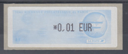 Frankreich LISA-ATM Biennale Paris, 2001, Wert 0,01 EUR ** - Sonstige & Ohne Zuordnung