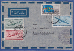DDR 1956 Lufthansa, Flugzeuge Mi.-Nr. 512-15 Satz Auf Lp-Brief Dresden-Warschau - Andere & Zonder Classificatie