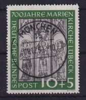 Bund 1951 Marienkirche Lübeck Mi.-Nr.139 Ideal Zentrisch Gestempelt MÜNCHEN - Used Stamps