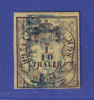 Oldenburg 1852 Wappen Und Krone 1/10 Taler Mi.-Nr. 4 A Gestempelt  - Oldenburg