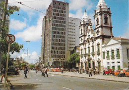 RECIFE - VISTA PARTIAL DA AVENIDA DANTAS BARRETO COM A MATRIZ DE SANTO ANTONIO - Recife