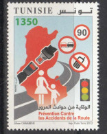2013 Tunisia Driving Safety Health Complete Set Of 1 MNH - Tunisia