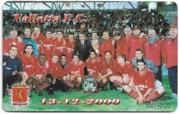Malta - Maltacom - Valletta Football Club - 04.2001, 38U, 20.000ex, Used - Malte