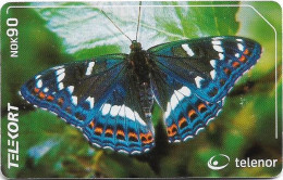 Norway - Telenor - Butterfly - Ospesommerfugl - N-209 - 07.2001, 17.000ex, Used - Norvegia