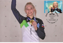 Slovenia 2021 - Olympic Gold Medal For Slovenia - Janja Garnbret Carte Maximum - Slovenië