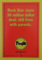 Carte Postale (Tower Records) Rock Star Signs 30 Million Dollar Deal, Still Lives With Parents - Teen People - Werbepostkarten