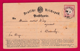 ALSACE LORRAINE RIXINGEN RECHICOURT LE CHATEAU MOSELLE POUR DONNELAY 1873 LETTRE - Storia Postale