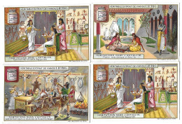 S 875, Liebig 6 Cards, Habitations Dans L'antiquité (spots On Backsites) - Liebig