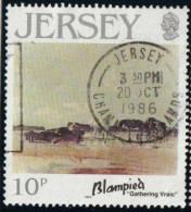 Jersey 1986 Yv. N°382 - "La Récolte Du Varech" D'Edmund Blampied - Oblitéré - Jersey