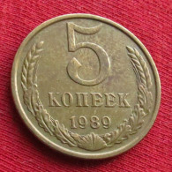 USSR Russia 5 Kopecks 1989 Y# 129a Lt 97 Russie Rusia Kop. Kopeek Kopecs - Russia