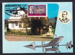 Romania - 1982 Aeromfila Exhibition Souvenir Card With Pictorial Handstamp - Briefe U. Dokumente