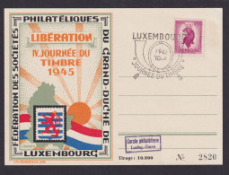 Luxemburg Philatelie Briefmarkenausstellung Schön Gestalt. Künstler Anlasskarte - Cartas & Documentos