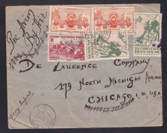 France / AOF / Cote D'Ivoire / Ivory Coast - 1950 Airmail Cover Divo To Chicago USA - Cartas & Documentos