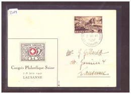 FORMAT 10x15cm - LAUSANNE - CONGRES PHILATELIQUE SUISSE 1941 - TB - Lausanne