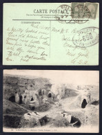 FRENCH TUNISIA 1918 Military Censored Postcard To USA (p140) - Brieven En Documenten