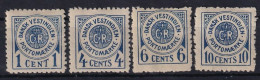 DANISH WEST-INDIES 1902 - MLH - Sc# J1-J4 - Postage Due - Denmark (West Indies)