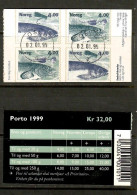 NORWAY   Scott # 1215-6a USED BOOKLET PANE Of 4 W/FIRST DAY CANCEL  (CONDITION AS PER SCAN) (LG-1736) - Markenheftchen
