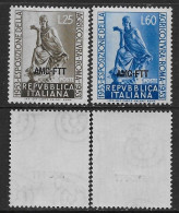 Italia Italy 1953 Trieste A Agricoltura 2val Sa N.182-183 Completa Nuova MNH/MH **/* - Ongebruikt