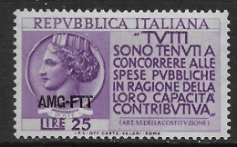 Italia Italy 1954 Trieste A Reddito Sa N.198 Nuovo MH * - Ungebraucht