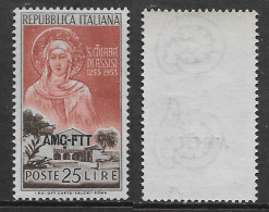 Italia Italy 1953 Trieste A Santa Chiara Sa N.177 Nuovo Integro MNH ** - Mint/hinged