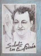 CPM Illustration - Dubost - . Coluche - Salut Les Enfoirés - Artistas