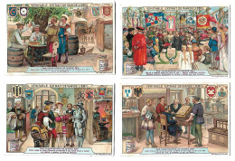 S 885, Liebig 6 Cards, Les Corporations Au Moyen âge (spots One Backside) - Liebig