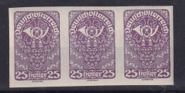 AUSTRIA 1919/20 - MNH - ANK 280 - Strip Of 3 - Nuevos