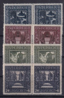 AUSTRIA 1926 - MNH - ANK 489A, 490A, 491A, 492A - Pairs! - Unused Stamps