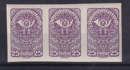 AUSTRIA 1919/20 - MNH - ANK 280 - Strip Of 3 - Nuovi