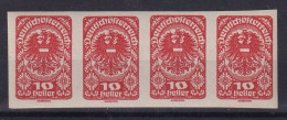 AUSTRIA 1919/20 - MNH - ANK 278 - Strip Of 4 - Neufs