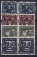 AUSTRIA 1926 - MNH - ANK 489A, 490A, 491A, 492A - Pairs! - Nuevos